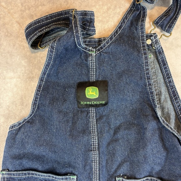 John Deere Denim Overalls Boys 10 Blue Vintage Farm Workwear Y2K - Picture 10 of 10